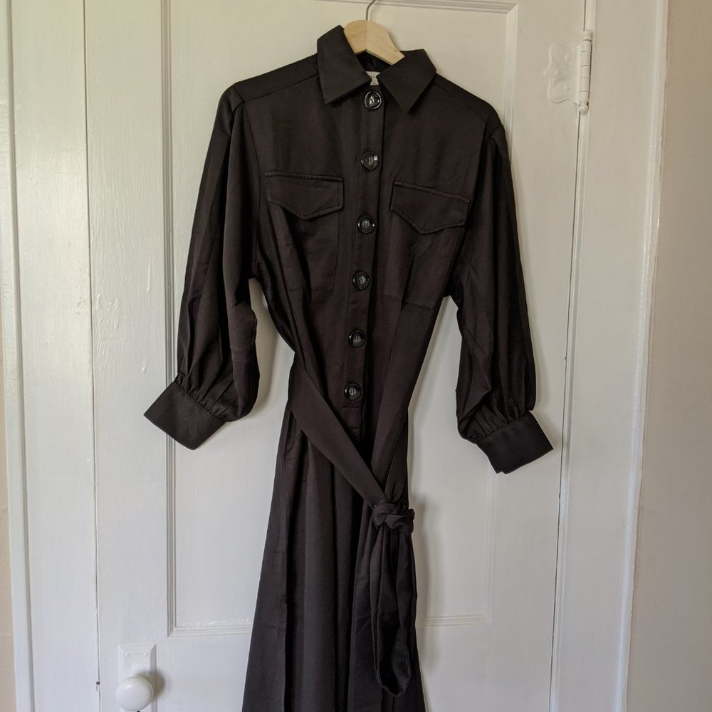 Modern Citizen Brenda Tie-Front Shirt Dress, M